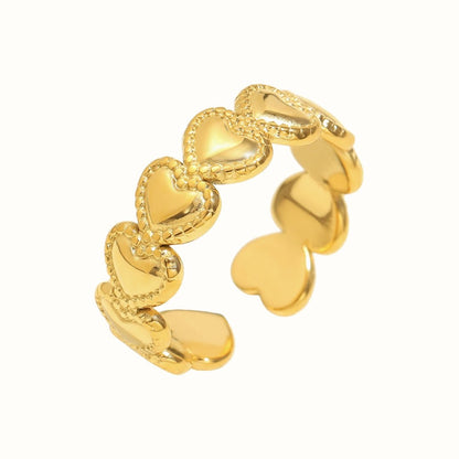 Lovers Band Ring 18K Guldbelagt - Makeup lagersalg