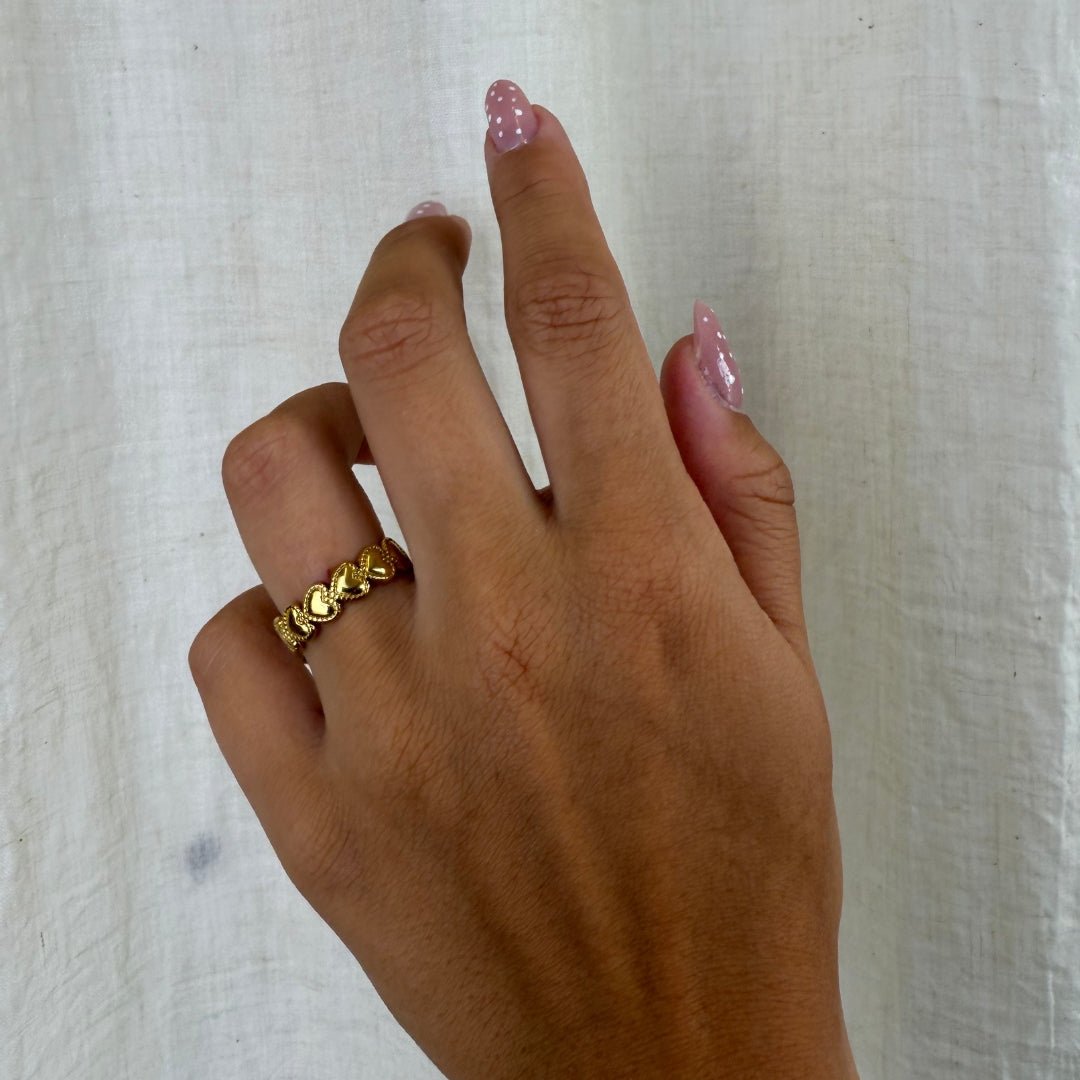 Lovers Band Ring 18K Guldbelagt - Makeup lagersalg
