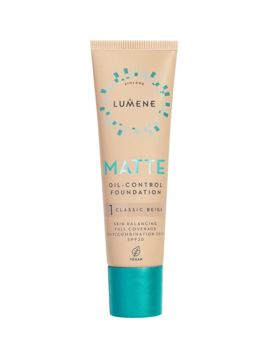 Lumene Matte Oil-Control Foundation Spf20 1 Classic Beige 30ml