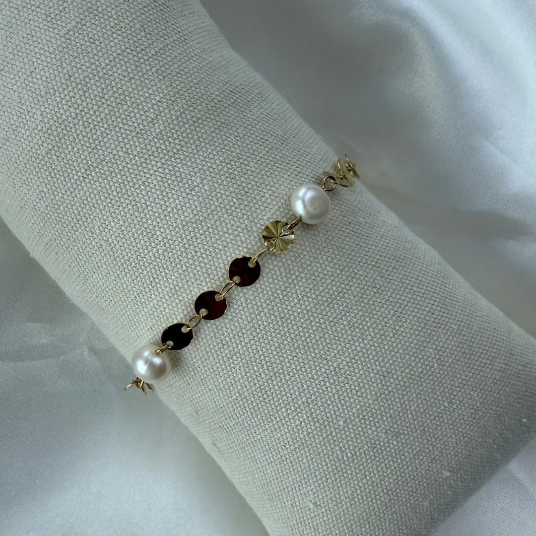 Luna Pearl Armbånd 18K Guldbelagt - Makeup lagersalg