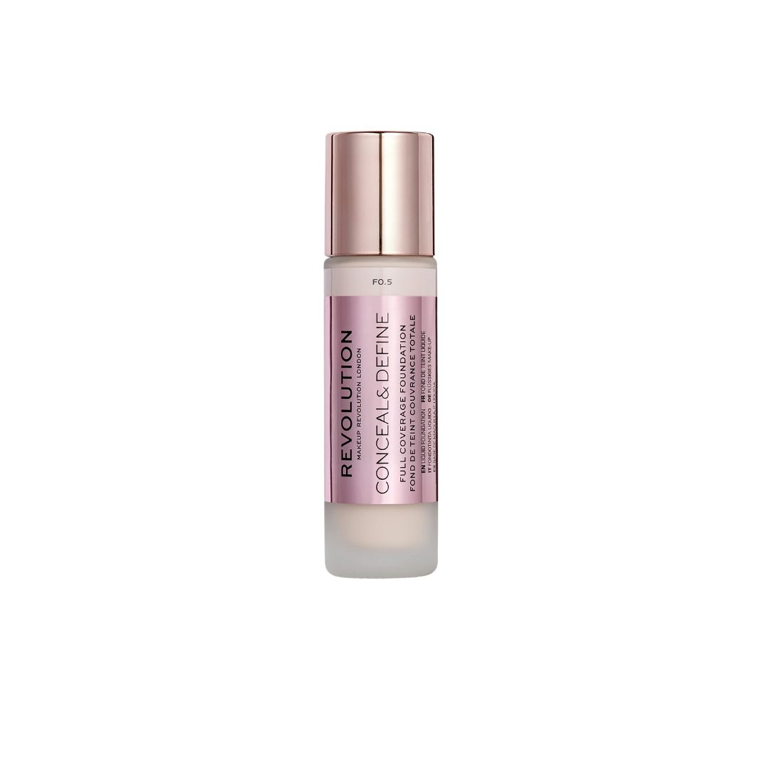 Makeup Revolution Conceal & Define Foundation F0.5 23ml - Makeup lagersalg