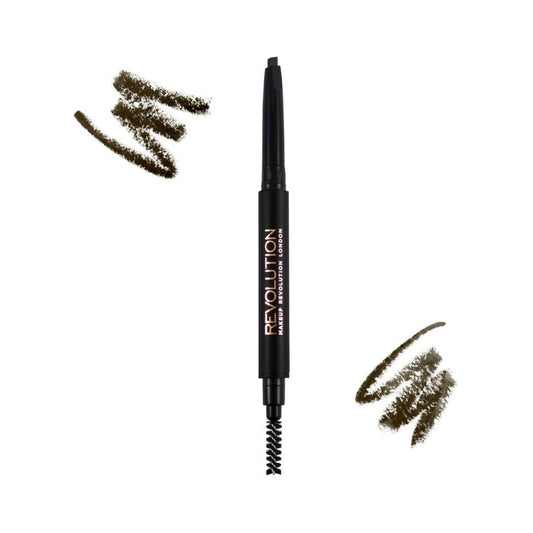 Makeup Revolution Duo Brow Medium Brown 0,25g - Makeup lagersalg