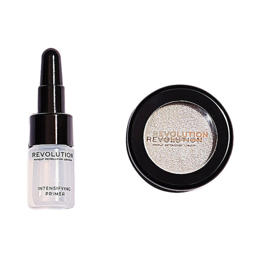 Makeup Revolution Flawless Foils Retreat Metallic Eyeshadow 2g + Intensifying Primer 2ml - Makeup lagersalg