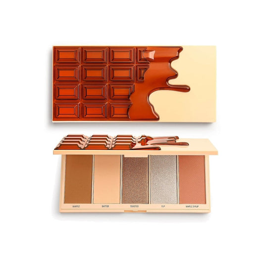 Makeup Revolution I Heart Revolution Waffle Chocolate Eyeshadow Palette 18 g - Makeup lagersalg