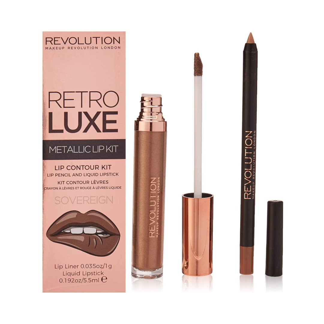 Makeup Revolution Sovereign Retro Luxe Metallic Lip Kit 3.5g - Makeup lagersalg