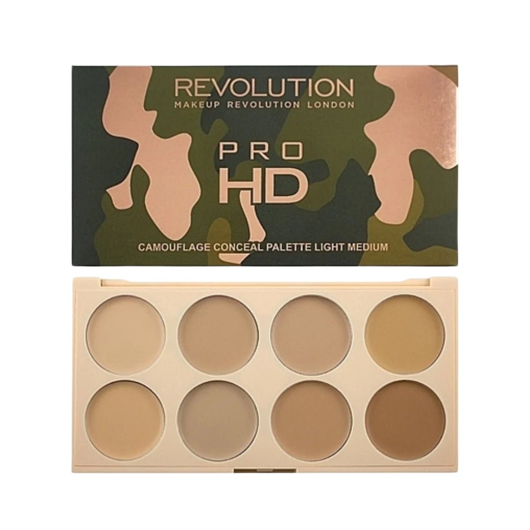 Makeup Revolution Ultra Pro HD Camouflage Palette LIGHT MEDIUM 8x1.25g - Makeup lagersalg