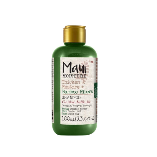 Maui Moisture Thicken & Restore Bamboo Fiber Shampoo 100ml - Makeup lagersalg