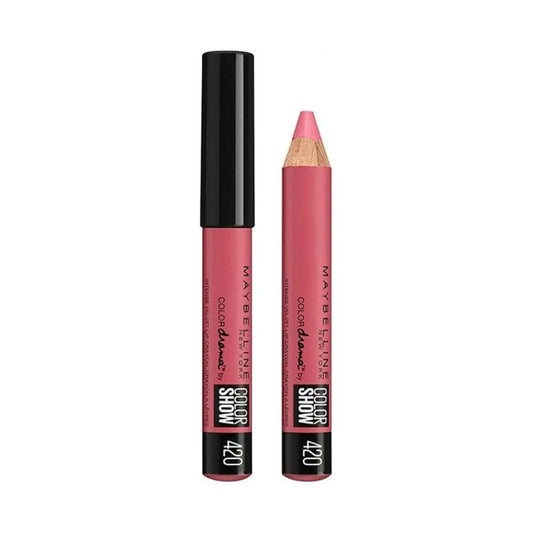 Maybelline ColorDrama Velvet Matte Lipstick Pencil 420 In With Coral - Makeup lagersalg