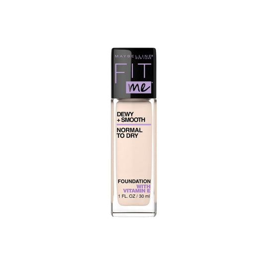 Maybelline Fit Me Dewy + Smooth Foundation 30ml 102 Fair Porcelain - Makeup lagersalg