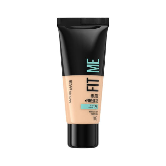 Maybelline Fit Me Liquid Foundation Mattifying Face Foundation 105 Natural Ivory 30ml - Makeup lagersalg