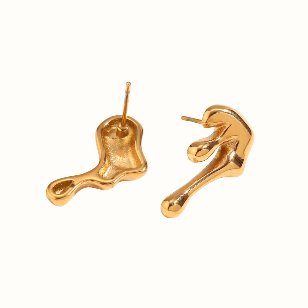 Melting Drop Ørestikker – 18K Guldbelagte - Makeup lagersalg