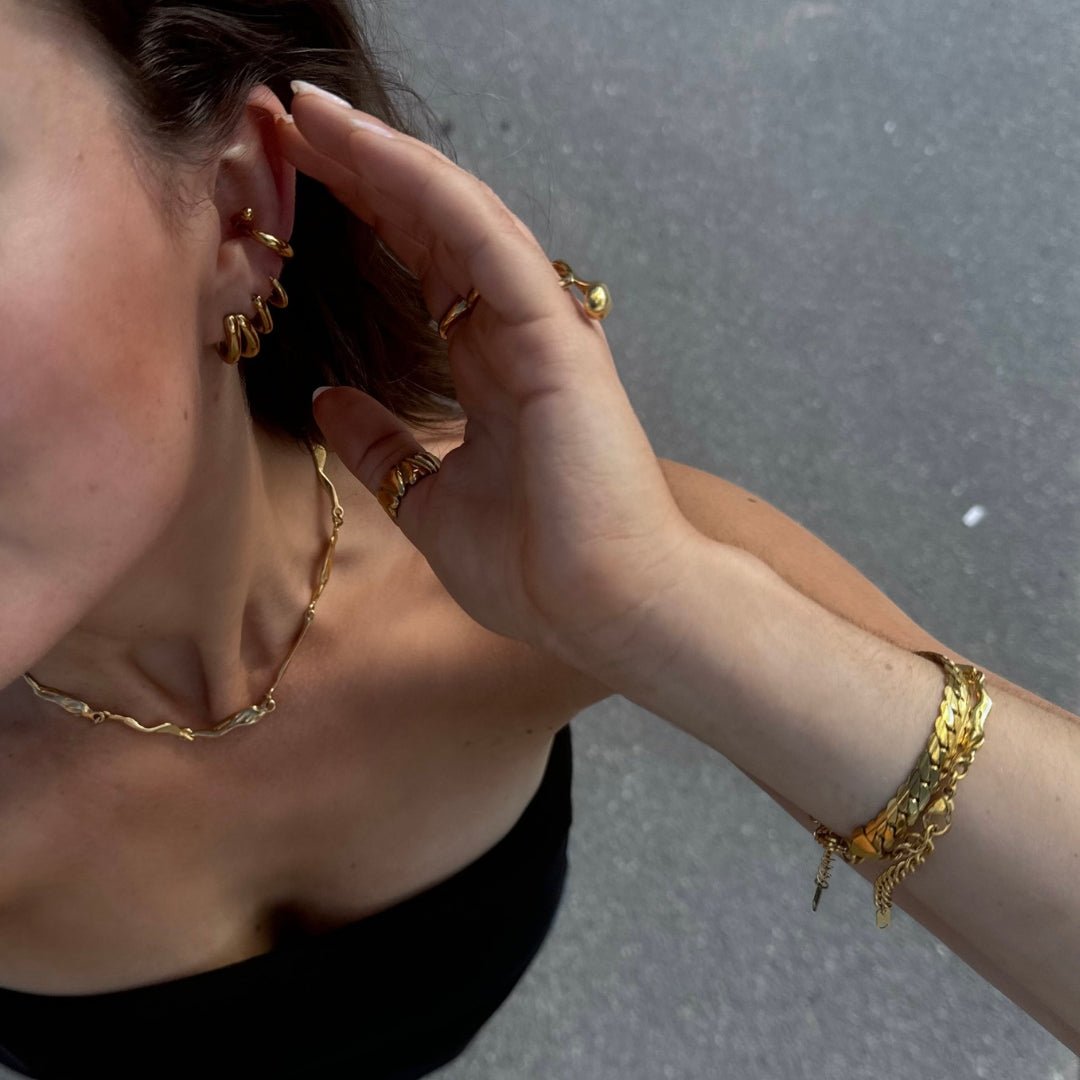 Melting Halskæde 18K Guldbelagt - Makeup lagersalg