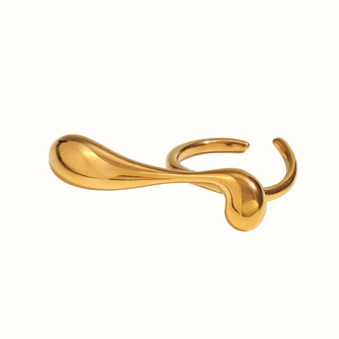 Melting Statement Ring 18K Guldbelagt - Makeup lagersalg