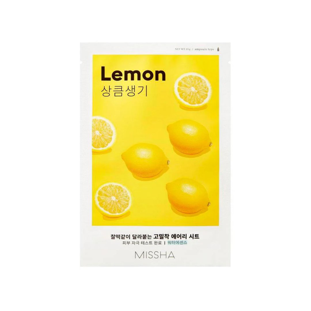 Missha Airy Fit Lemon Sheet Mask 19g - Makeup lagersalg