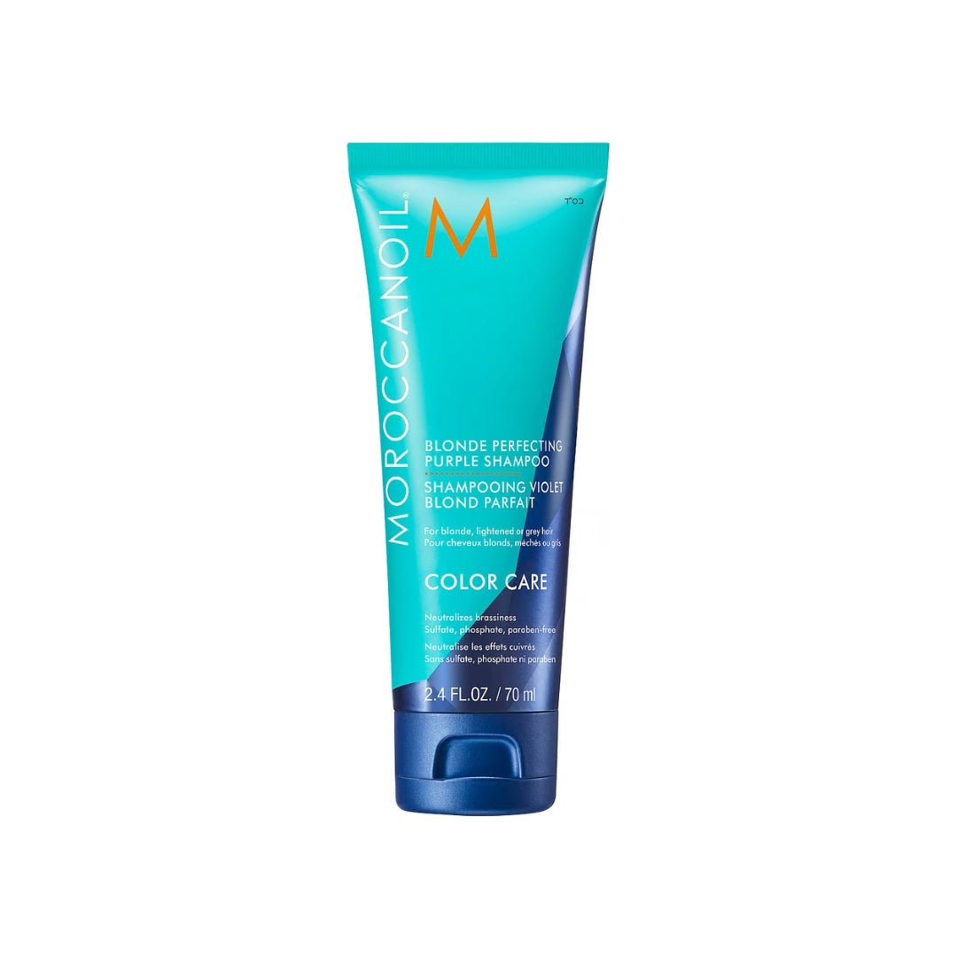 Moroccanoil Blonde Perfecting Purple Shampoo 70ml - Makeup lagersalg