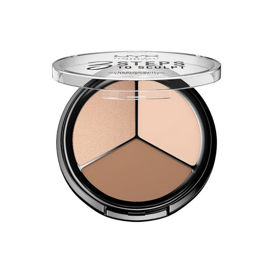 Nyx 3 Steps to Sculpt Palette - Makeup lagersalg