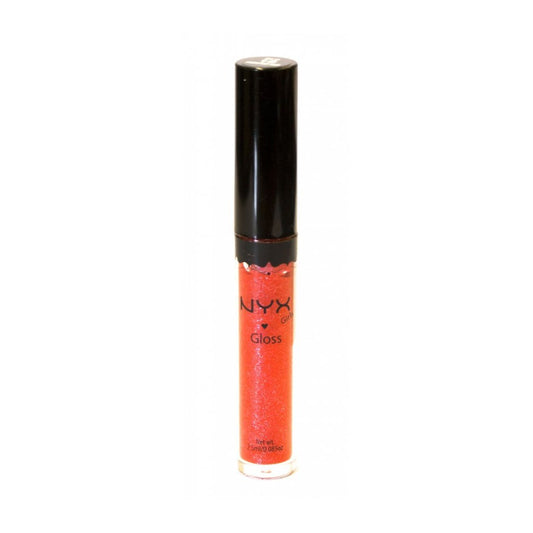 NYX Round Lip Gloss Roasted Red Frosted Red - Makeup lagersalg