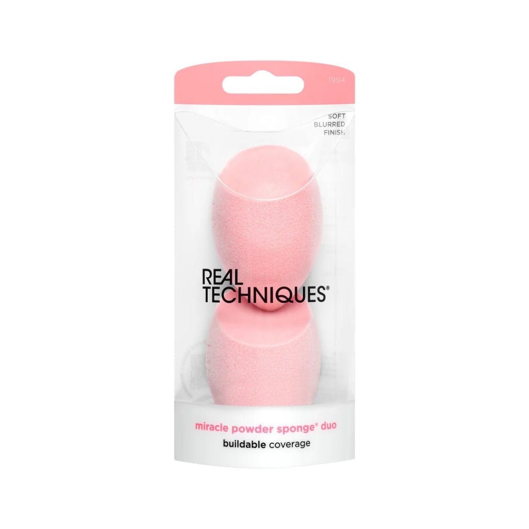 Real Techniques New Foam Technology Miracle Powder Sponge 2 - pack - Makeup lagersalg