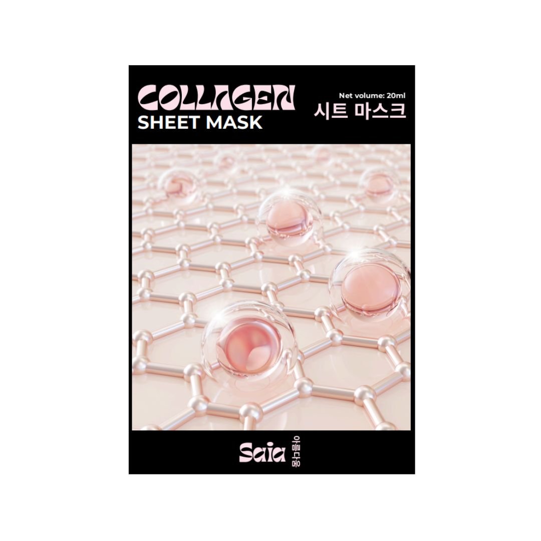 Saia Beauty Collagen Sheet Mask 20ml - Makeup lagersalg