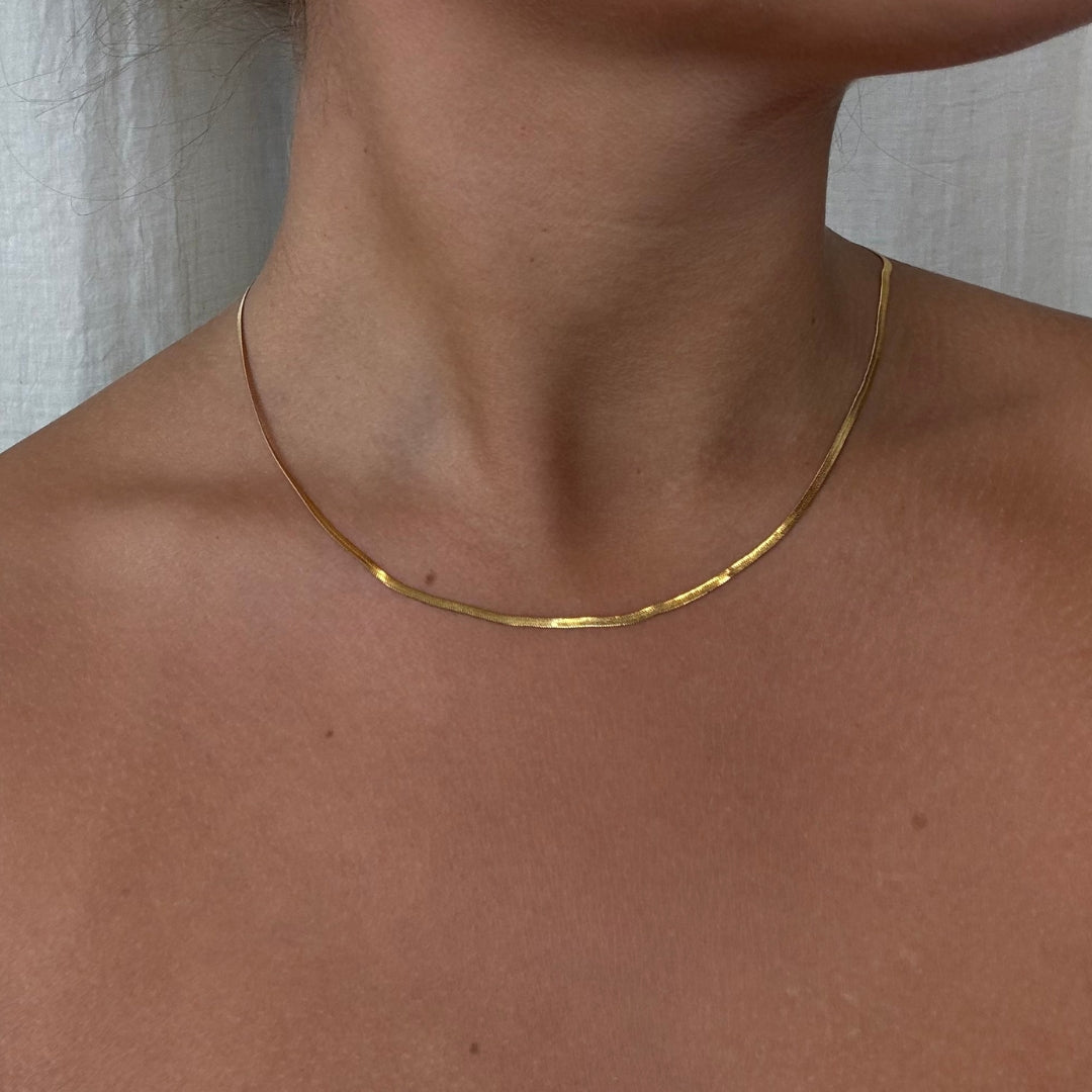 Sienna Snake Halskæde 18K Guldbelagt - Makeup lagersalg