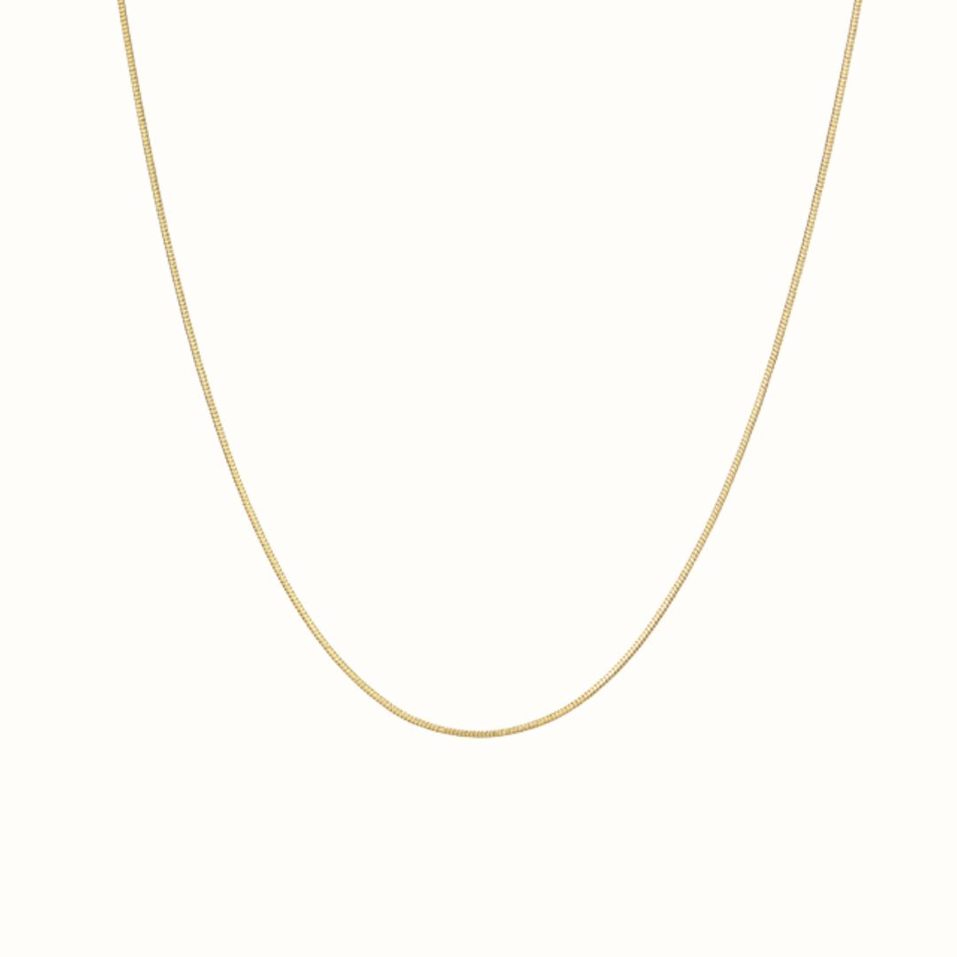 Slim Snake Halskæde 18K Guldbelagt - Makeup lagersalg
