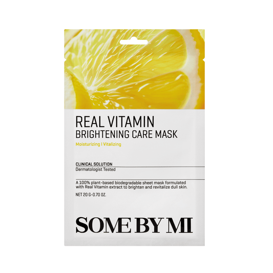 Some By Mi Clinical Solution Vitamin Brightening Care Mask - Sheet mask for brightening and antioxidant effect - 20g