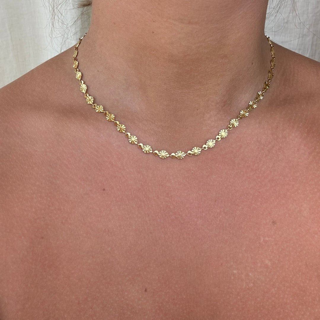 Sun Kiss Choker 18K Guldbelagt - Makeup lagersalg