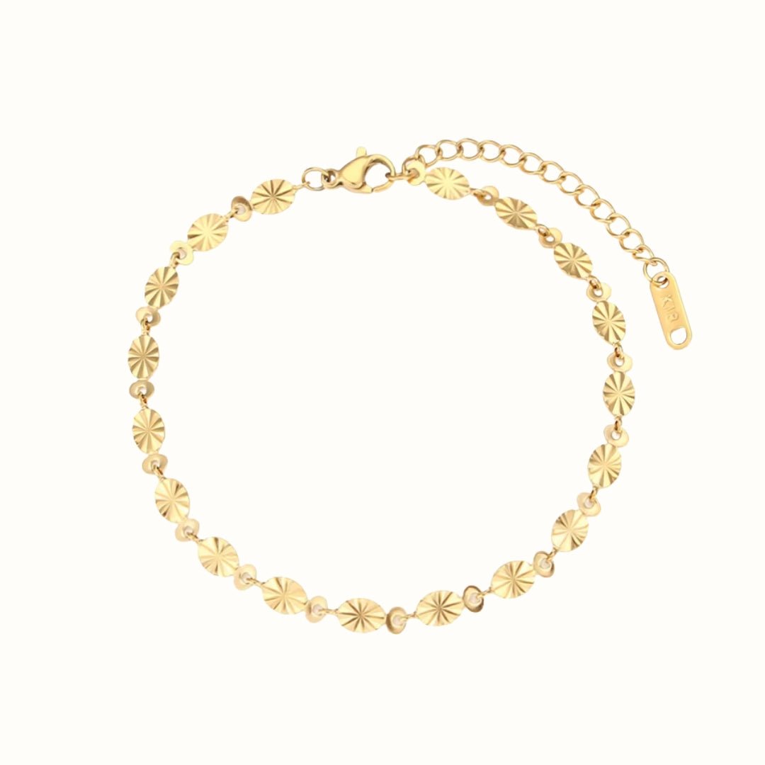 Sunbeam Link Armbånd 18K Guldbelagt - Makeup lagersalg