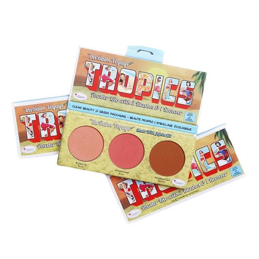 theBalm Voyage Tropics Powder Trio with 2 Blushes and 1 Bronzer - Makeup lagersalg
