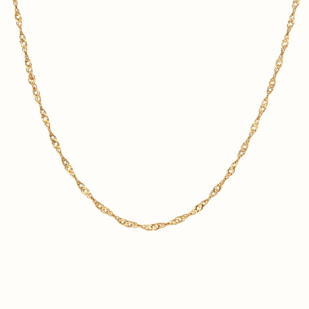 Twist Chain Halskæde 18K Guldbelagt - Makeup lagersalg
