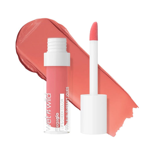 Wet n Wild Mega Glo Lip & Cheek Color Lip and Cheek Tint with Soft Matte Finish Lightweight and Buildable Formula for a Natural - Looking Flush Rosy Romance - Makeup lagersalg