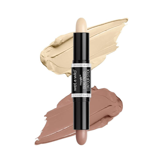 Wet 'n' Wild MegaGlo Dual - Ended Contour Stick 2 - in - 1 Contour Stick with Contouring Shade and Highlighter Light/Medium 8g - Makeup lagersalg